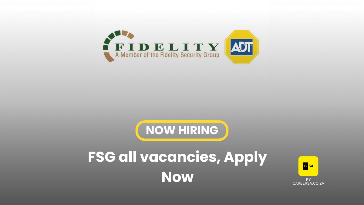 fidelity services group cleaning assistants FSG vacancies